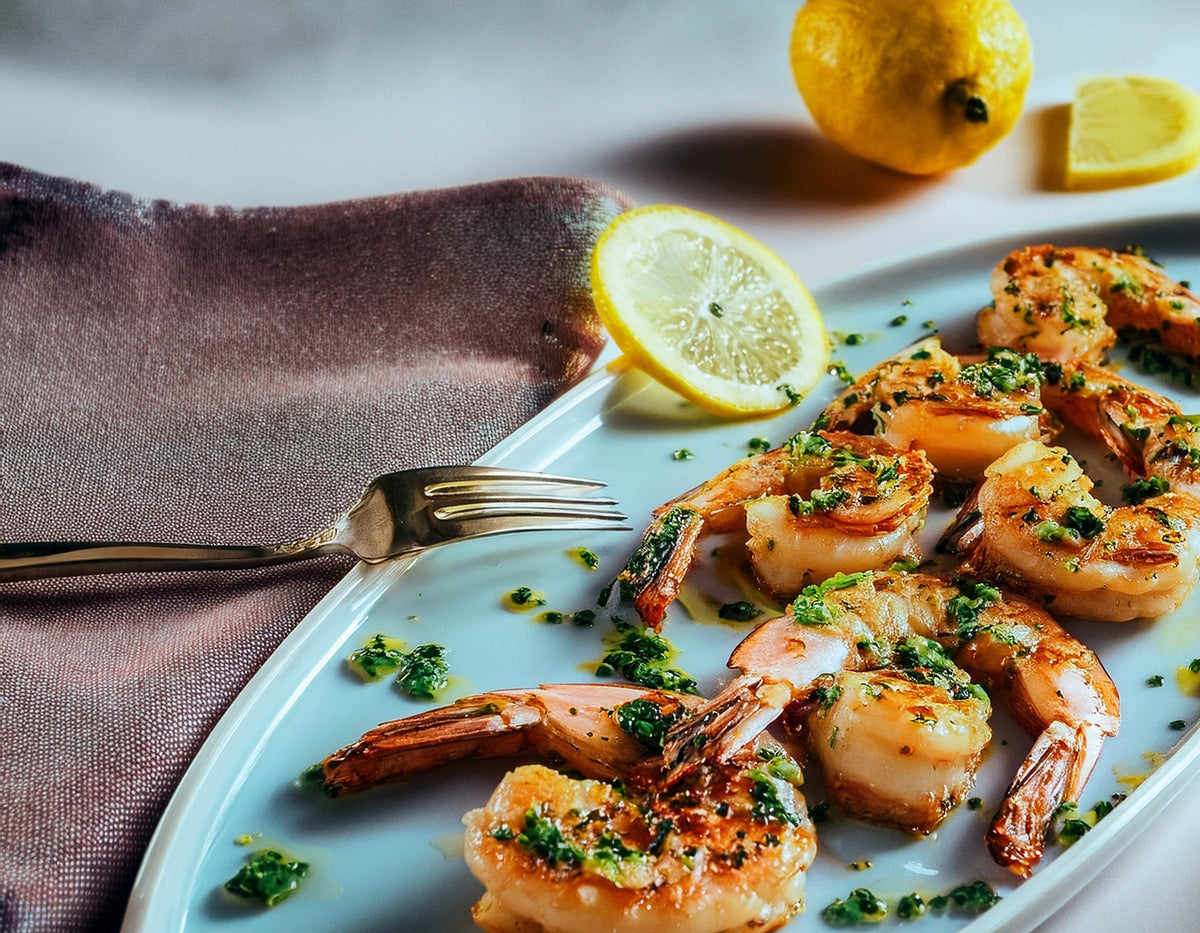 Grilled prawns