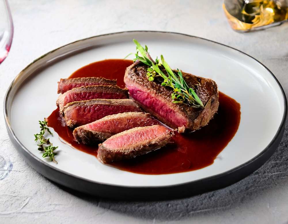 Ribeye met rode wijnsaus