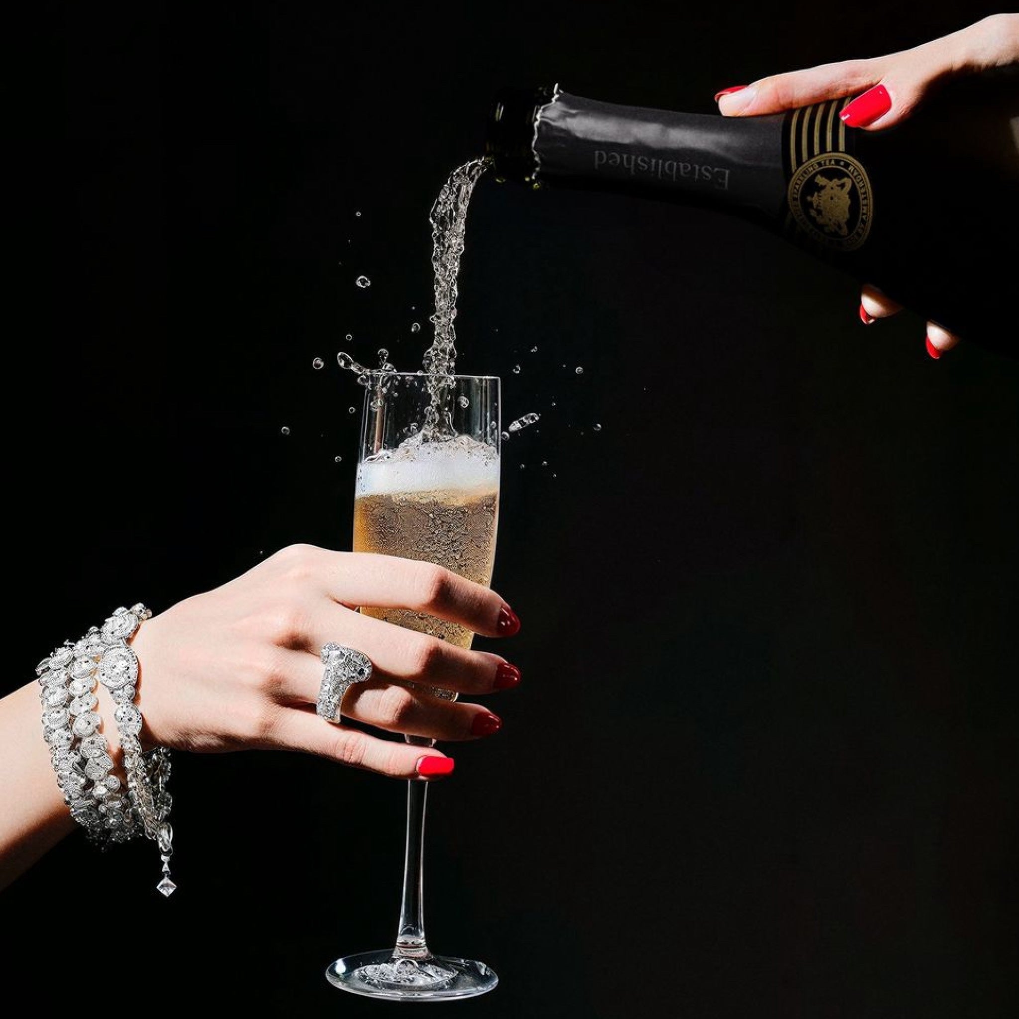 Sparkling tea Magnolia wordt ingeschonken