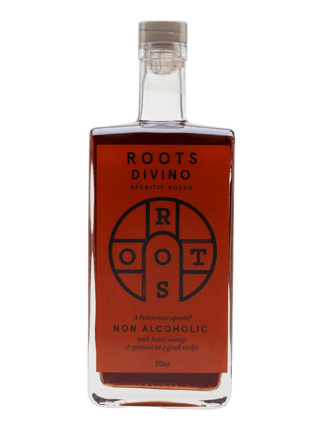 Packshot van de alcoholvrije vermouth Roots Divino.