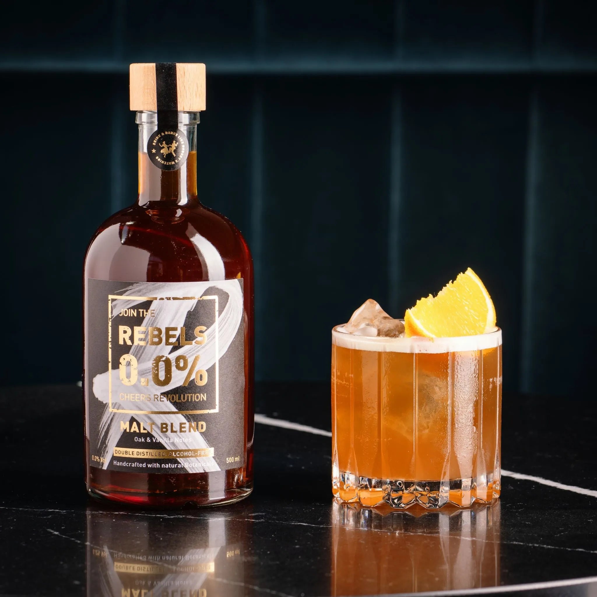 Alcoholvrije cocktail Rebels Old fashioned