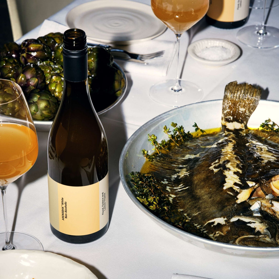 Tarbot met witte asperges met de Arensbak White