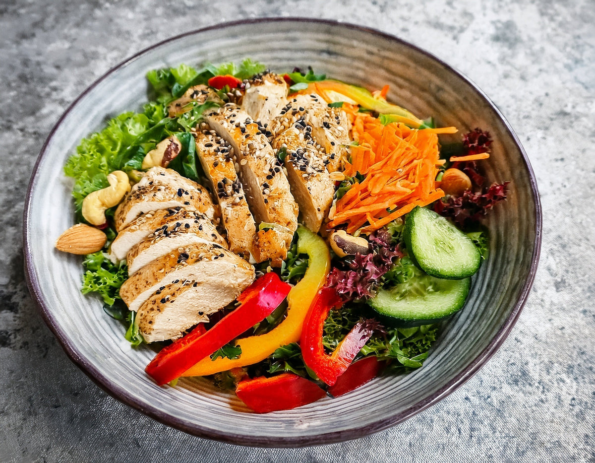 Aziatische gember-kip salade