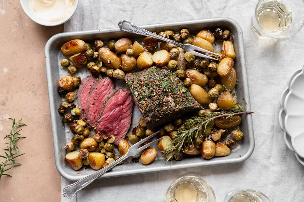 Roast beef with herb crust