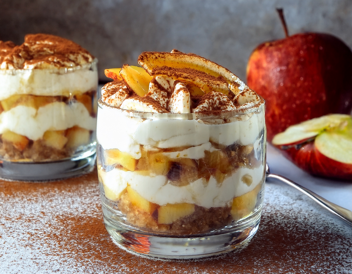Speculaas tiramisu with caramelized apple