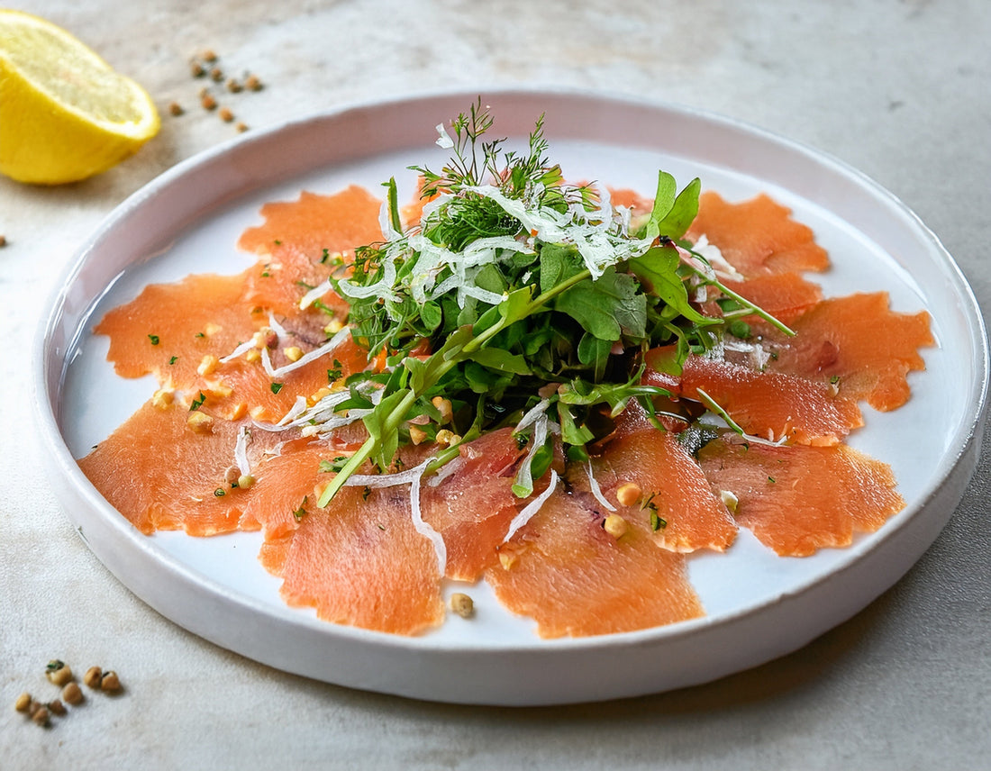 Gemarineerde zalm carpaccio