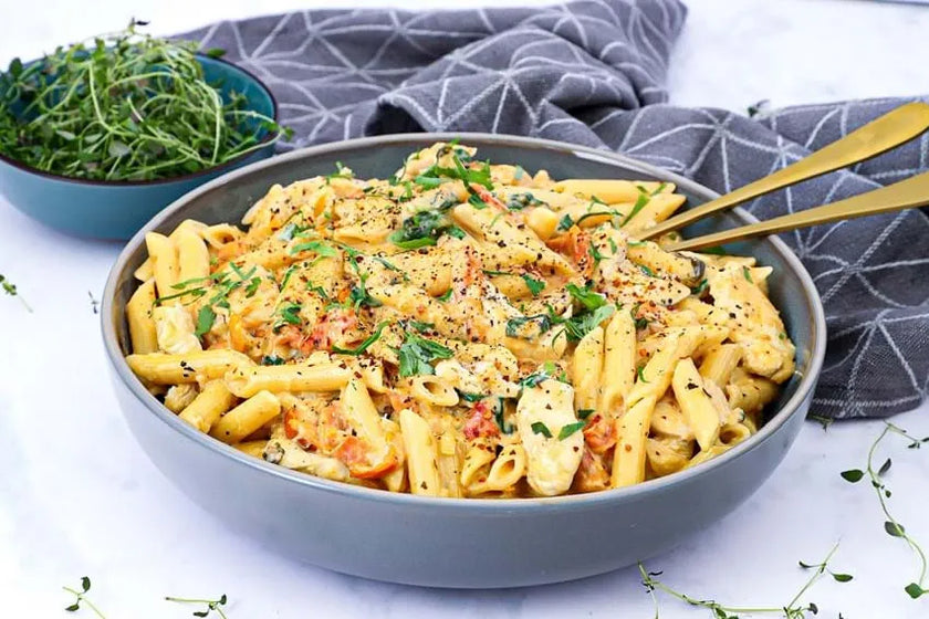 Pasta met romige ricotta-basilicumsaus