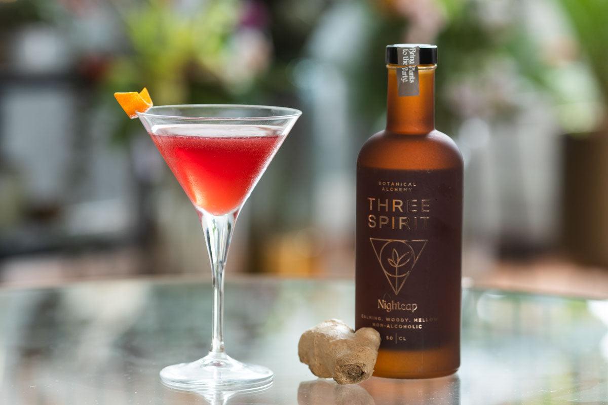 Three Spirit Nightcap Cosnopolitan mocktail
