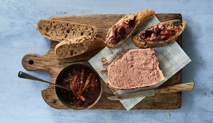 Wild pate with fig compote and toast