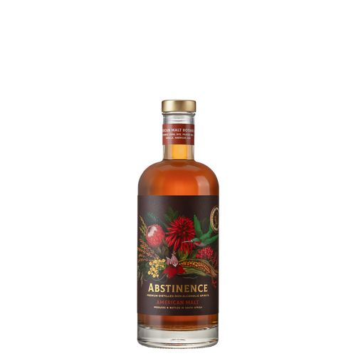 Abstinence American Malt 500ml alcoholvrije spirit fles met botanische label bij World of NIX