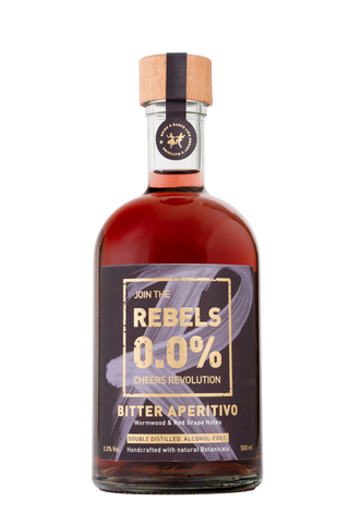 Een packshot van de Rebels 0.0% Bitter Aperitivo.