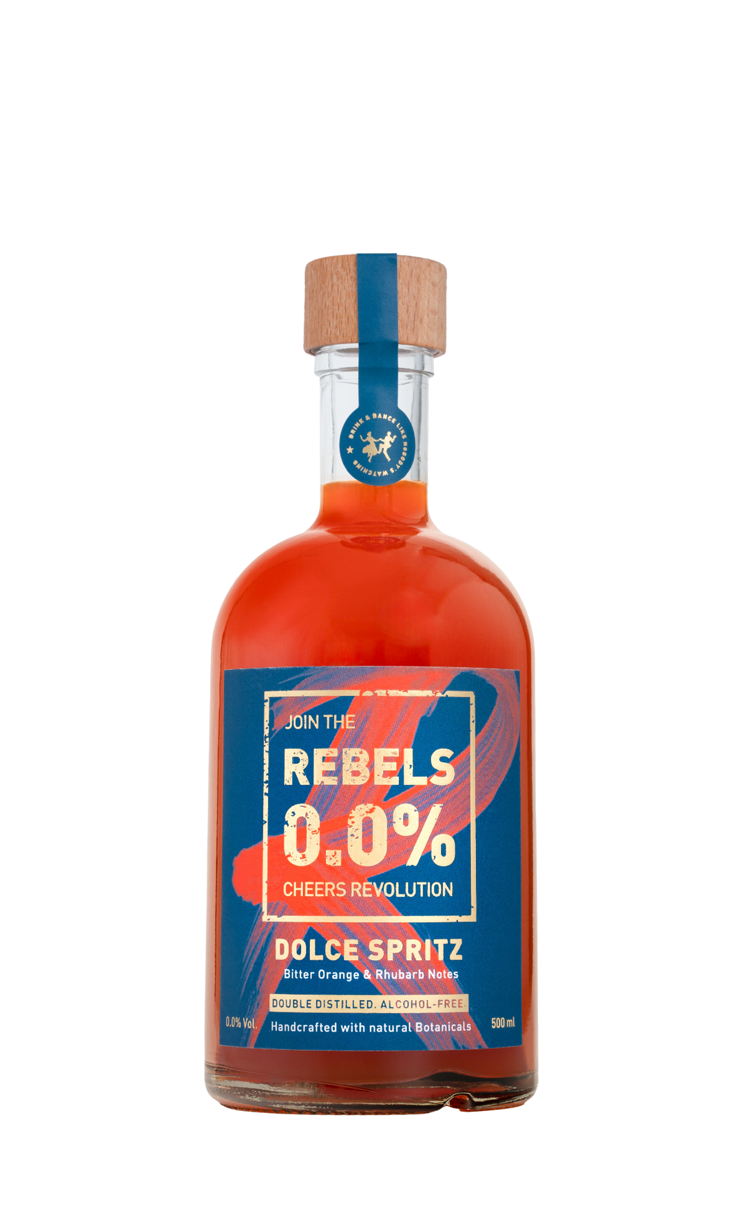 Packshot van de fles Rebels 0.0% Dolce Spritz.