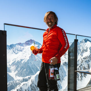 Een alcoholvrije cocktail met de ALT Blanc de Blancs op de piste