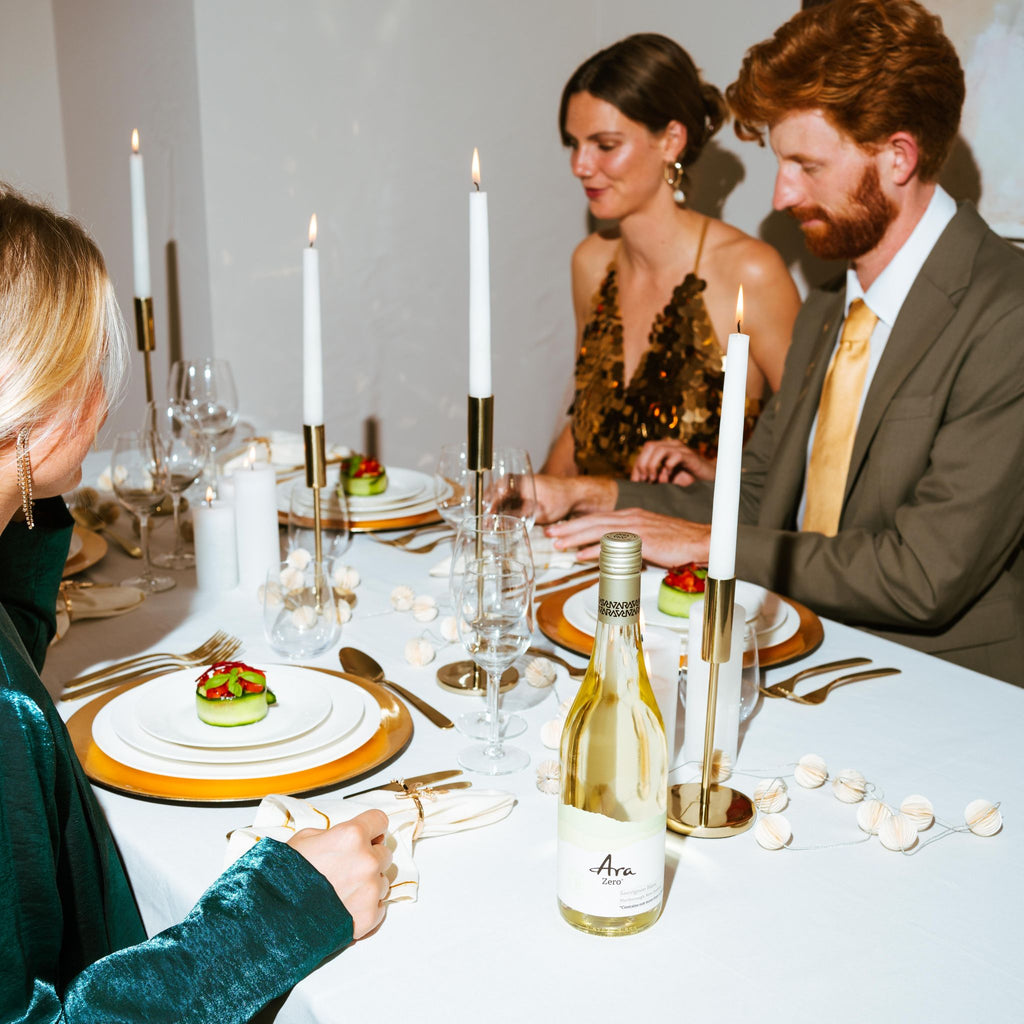 Alcoholvrije witte wijn van Ara Sauvignon Blanc met bijpassend eten