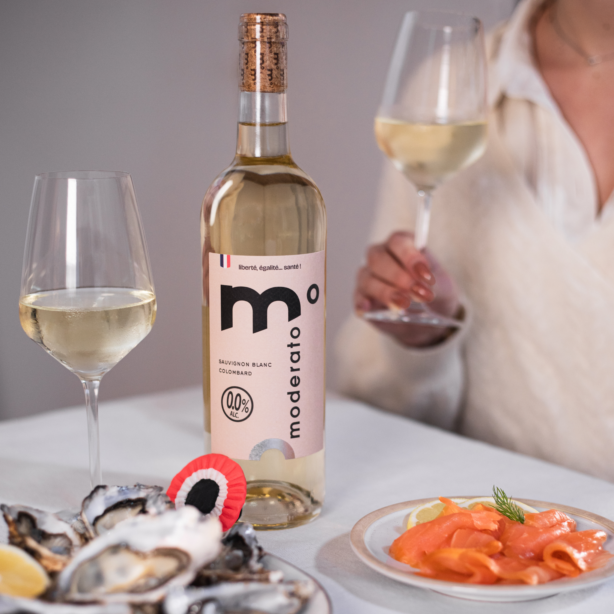 Alcoholvrije witte wijn van Moderato