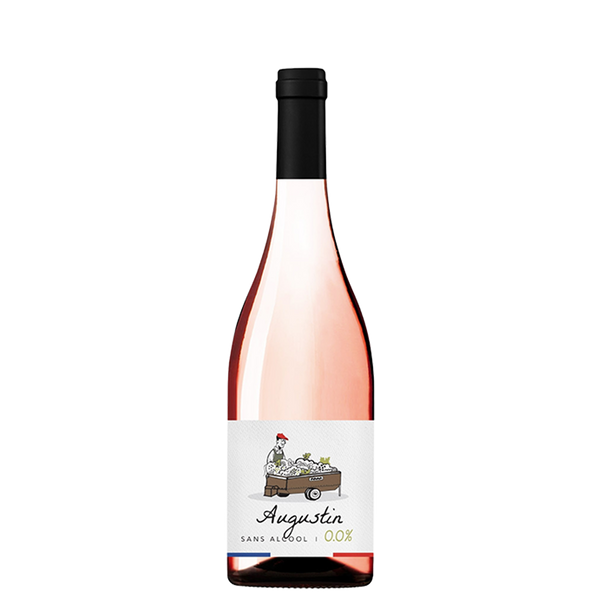 Augustin alcoholvrije rosé wijnfles 0.0%, gepresenteerd op World of NIX webshop