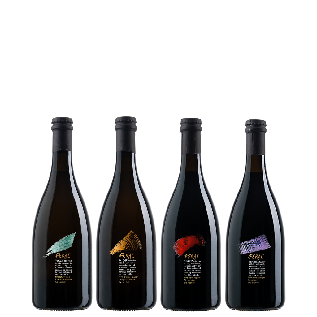 Feral The Collection three-bottle set of fermented non-alcoholic drinks.