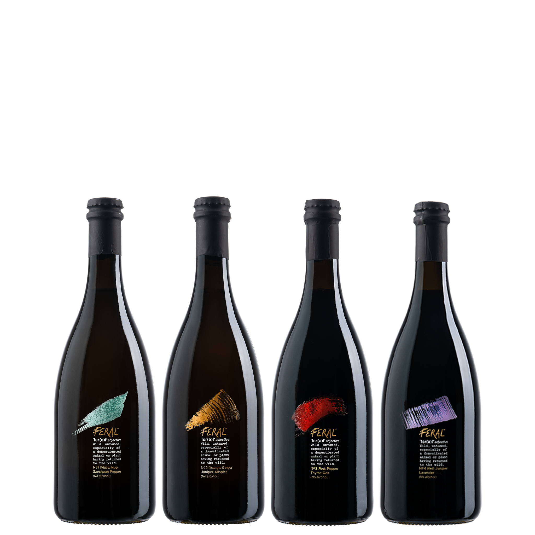 Feral The Collection three-bottle set of fermented non-alcoholic drinks.