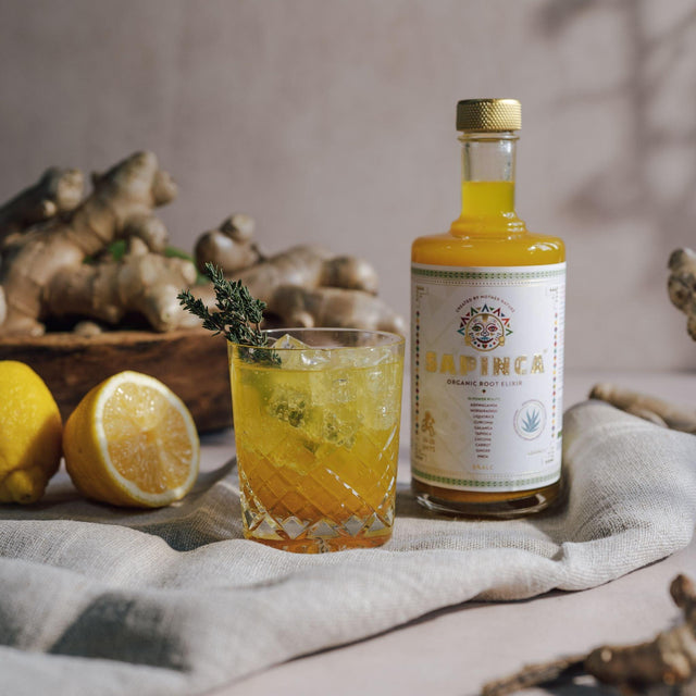 Mocktail met de elixir van Sapinca Root
