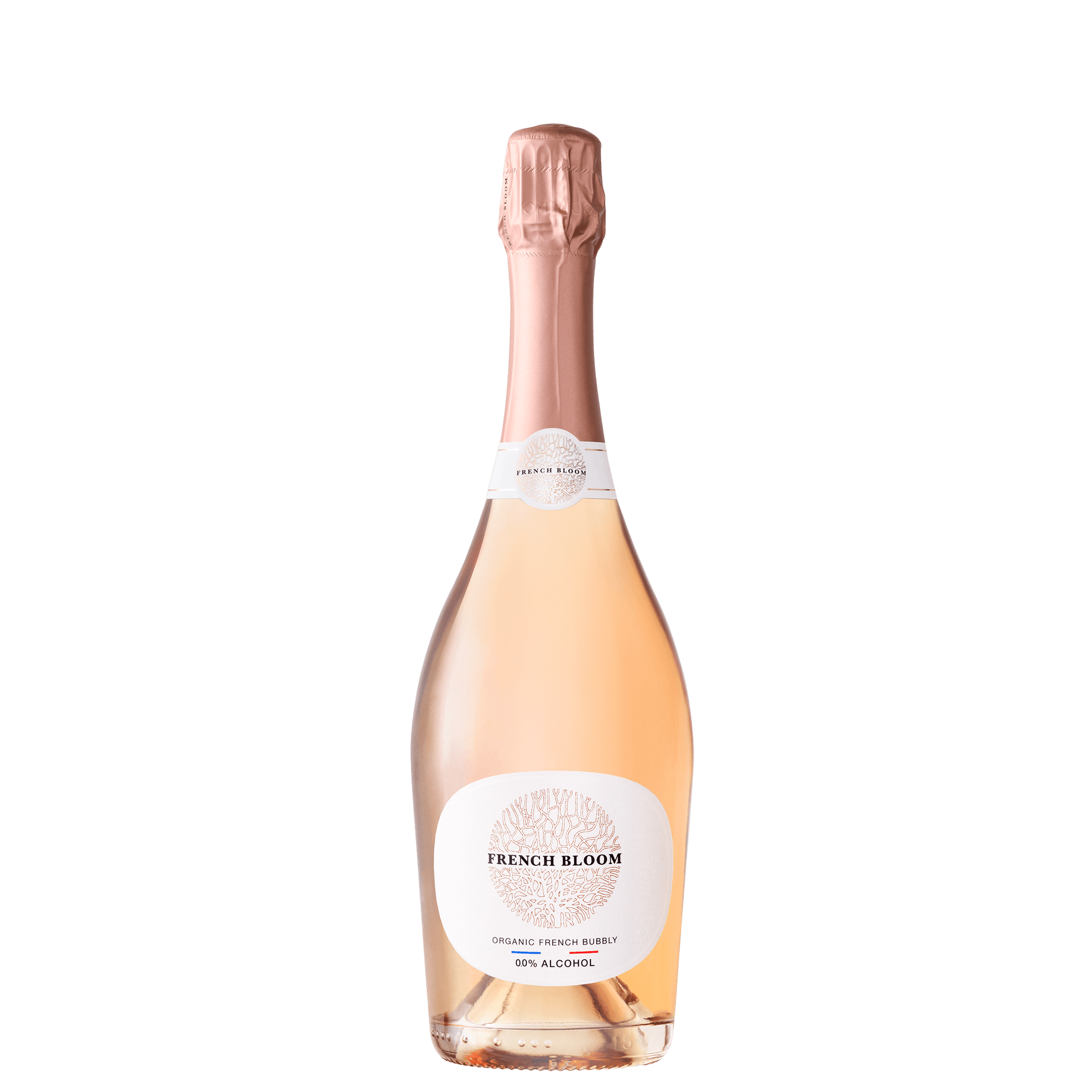 lcoholvrije sparkling rosé van French Bloom