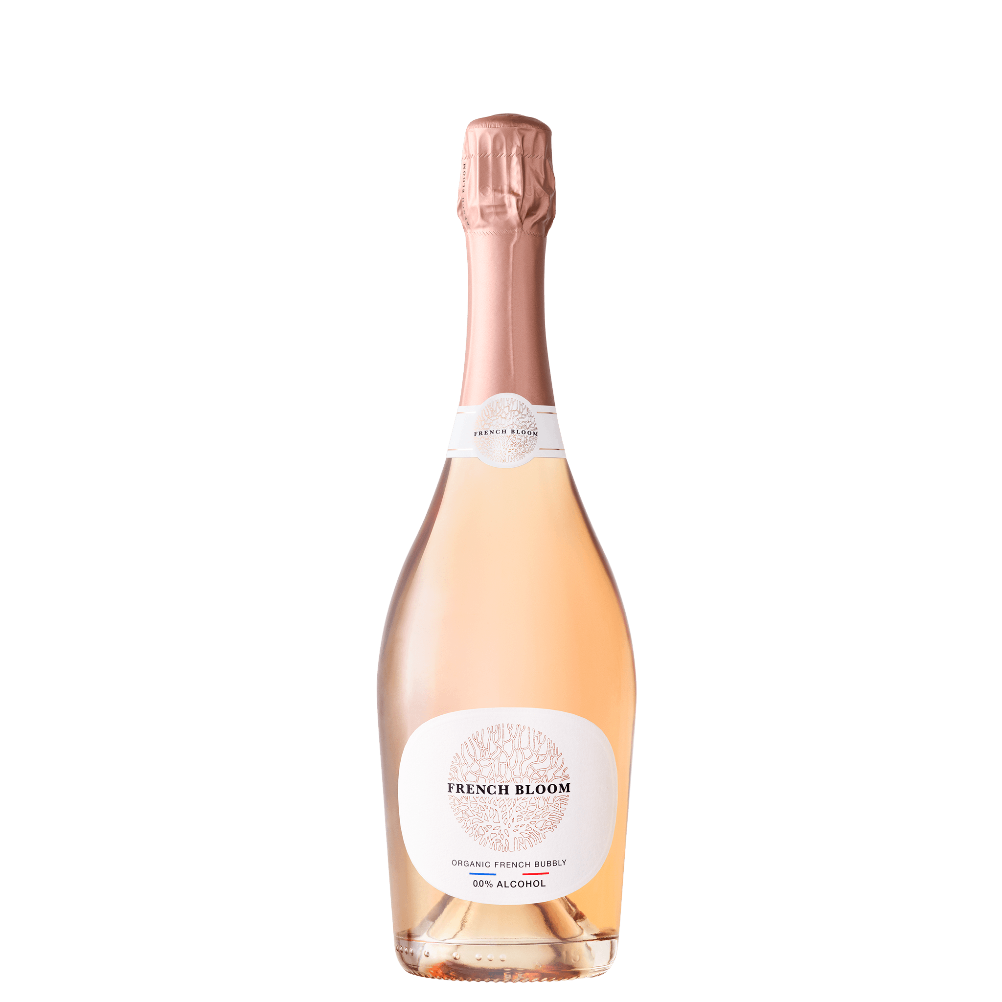 lcoholvrije sparkling rosé van French Bloom