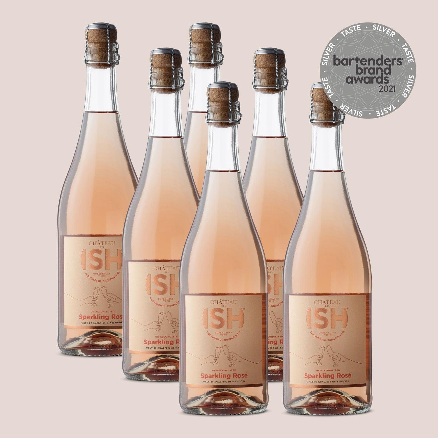 Alcoholvrije sparkling rosé van ISH