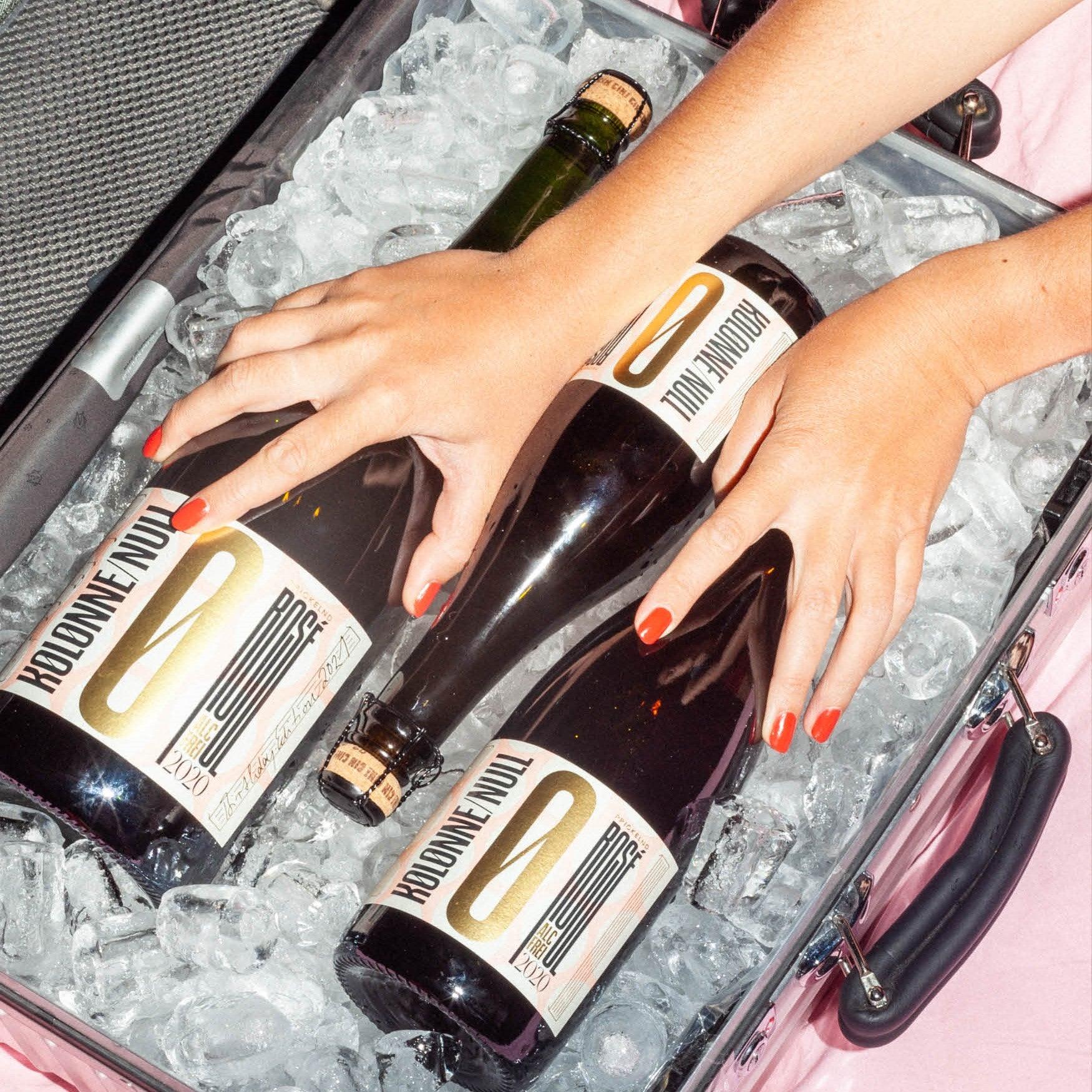 Alcoholvrije rosé van Kolonne Null ligt koud