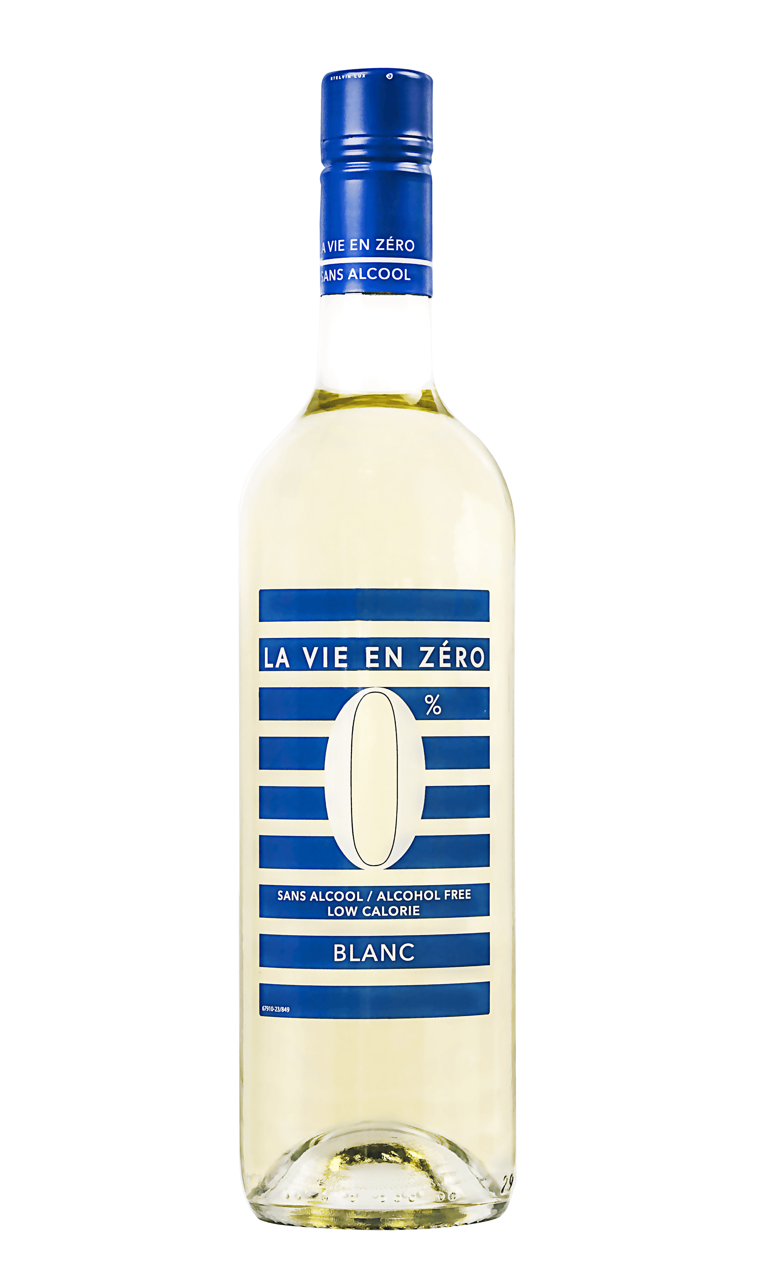 Packshot alcoholvrije witte wijn van La Vie en Zero