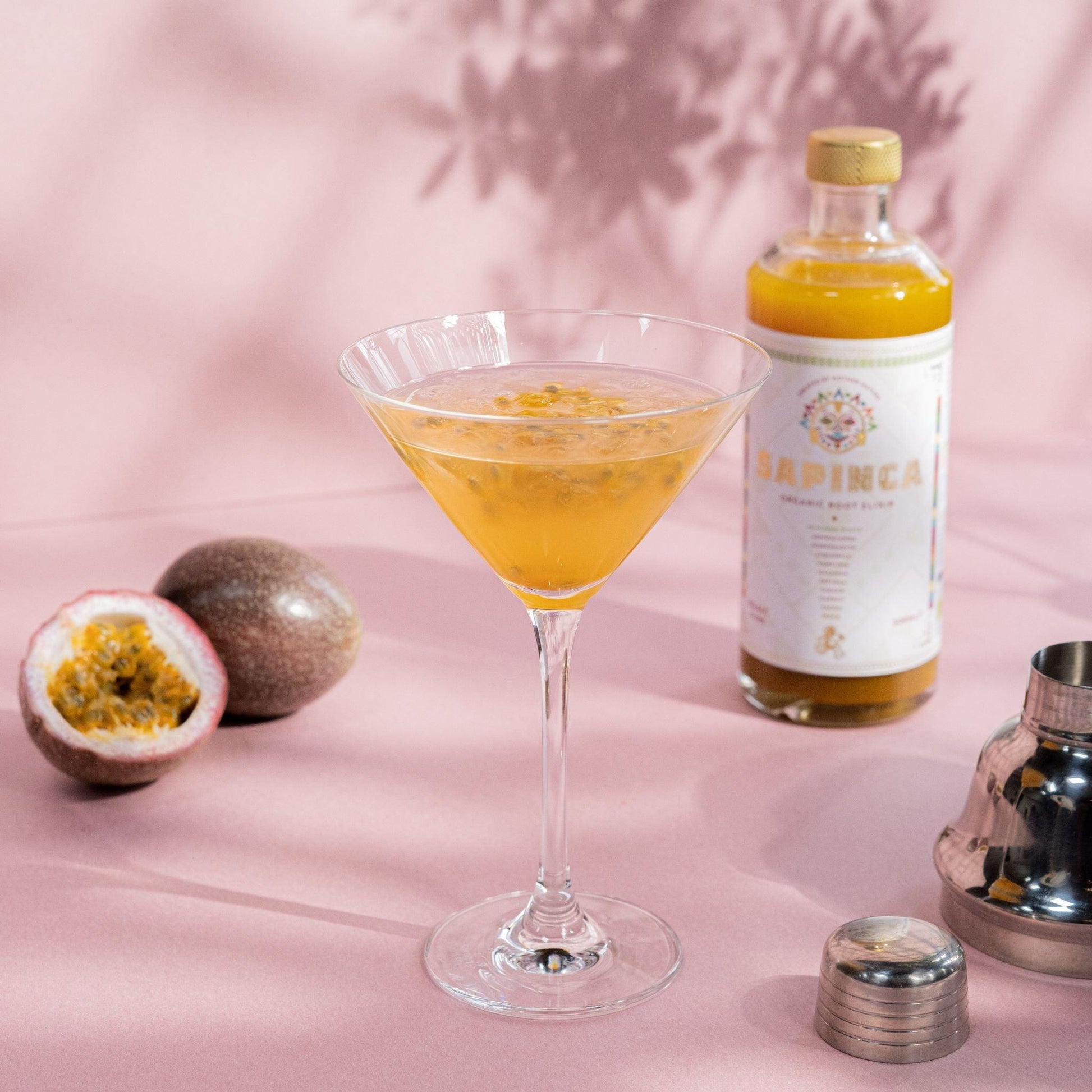 Mocktail met de elixir van Sapinca Root
