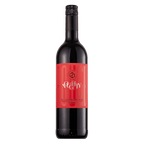 Packshot van de Noughty Red alcoholvrije rode wijn.