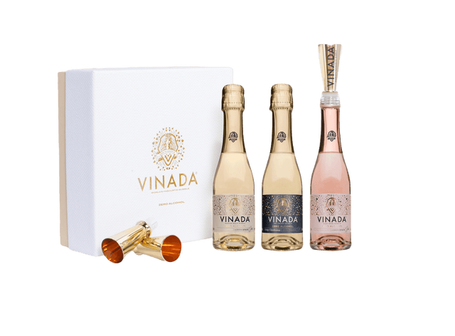 Vinada gift box met 3 verschillende sparkling rosé flesjes 
